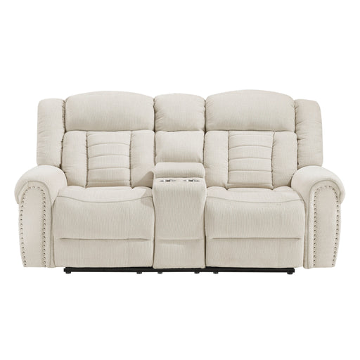 Nutmeg-Double Reclining Love Seat with Center Console image