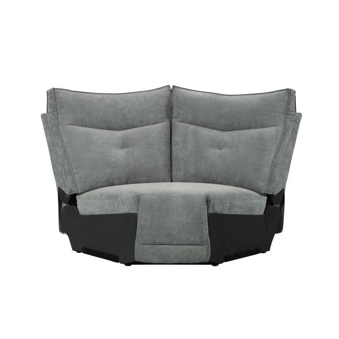 Tesoro Corner Seat in Dark Gray 9509DG-CR