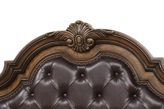 Leovanni 4 Pc Queen Bedroom Set Brown