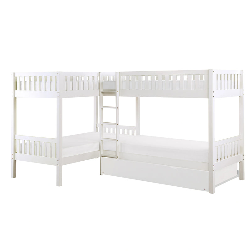 Galen-(4) Corner Bunk Bed with Twin Trundle image