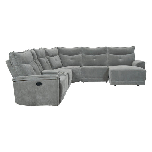 Tesoro-(6)6-Piece Modular Reclining Sectional with Right Chaise image