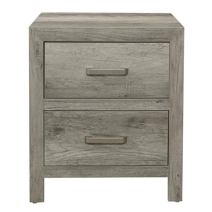 Mandan 2 Drawer Nightstand in Weathered Gray 1910GY-4