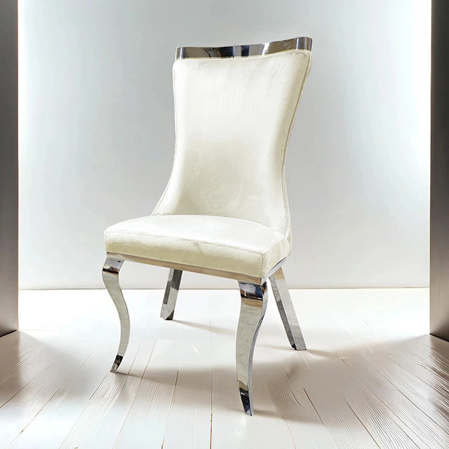 Basilicata Gold Chair (2/CTN) White, Gray, & Black