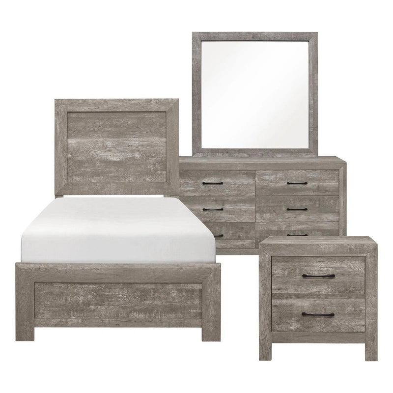 Corbin Twin & Queen 4 & 5 Piece Bed Set Gray & Natural image