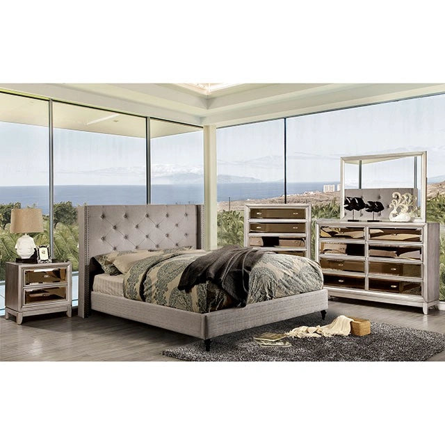 Anabelle E.King Bed Purple & Natural