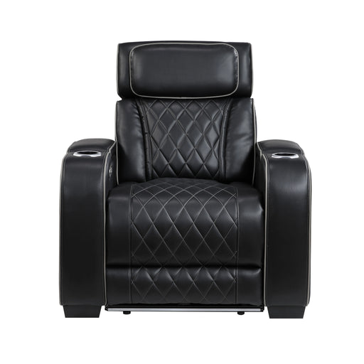 Fairway-Power Reclining Chair with Power Headrest, Cup holders and Storage Arms(Top and Side), Charging Ports and LED lighting image