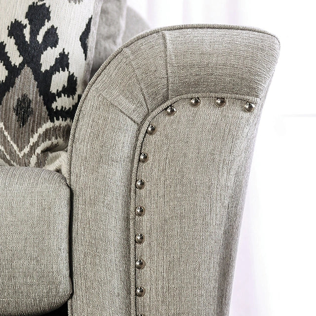 BELSIZE Loveseat Grey, Beige, & Choclate