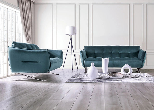 Civellutino Loveseat Teal