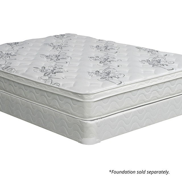 JALEN White 9" Euro Top Mattress, Queen