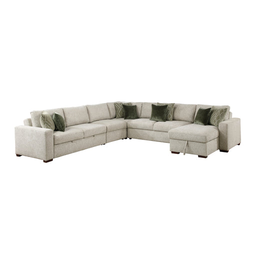 Isla-(6)5-Piece Sectional with Reversible Chaise and Pull-out Bed image