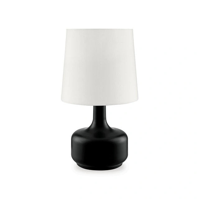Farah Black 17"H Matte Black Table Lamp