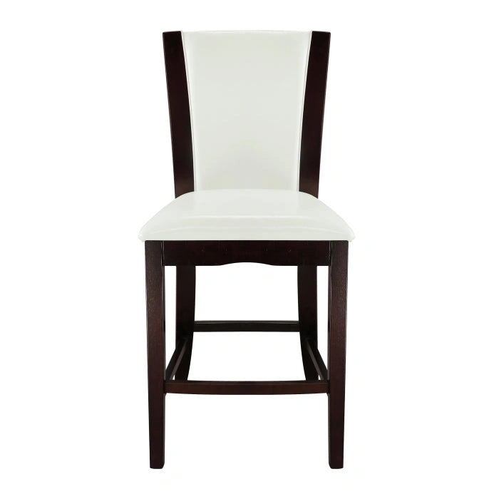 710-24W - Counter Height Chair, White Bi-Cast Vinyl
