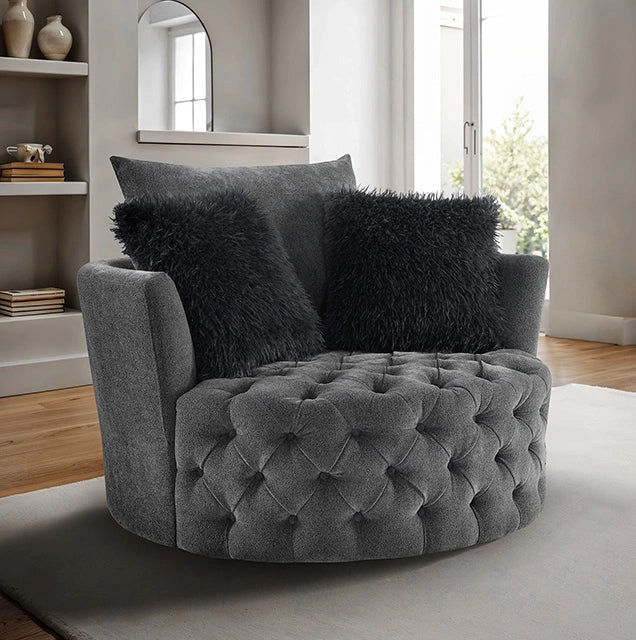Sofi Button Tufted Swivel Chair