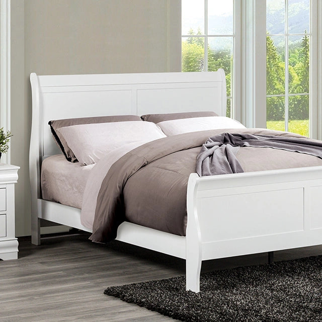 Louis Philippe Full, Twin, Full, & King Bed Black, Grey, Brown & White