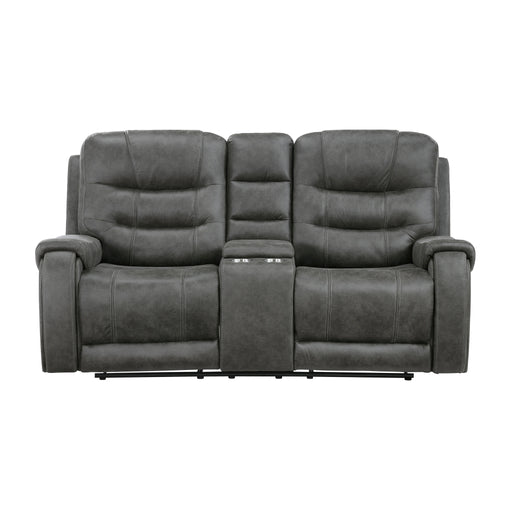 Oberon-Double Reclining Love Seat with Center Console image