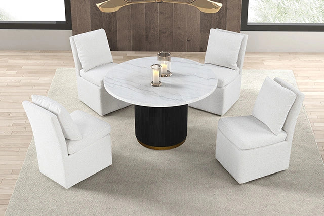 Varde 5 Pc Dining Table Set White