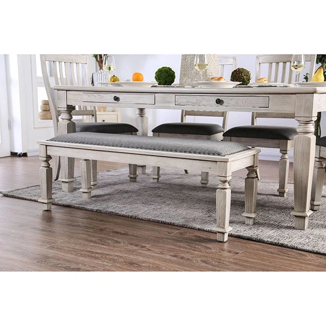 Georgia 6 Pc Dining Table Set with Bench