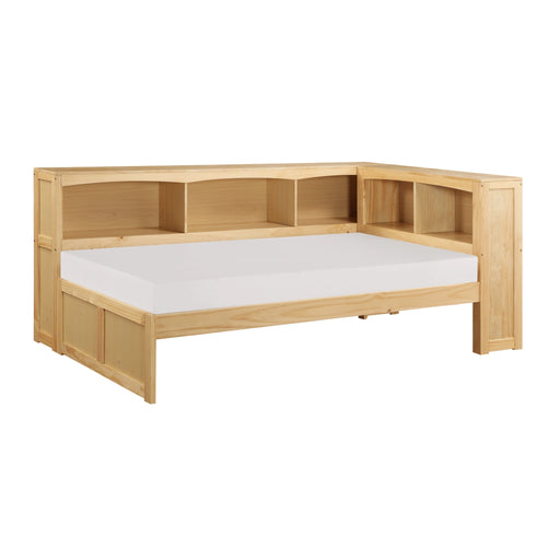 Bartly-(3) Twin Bookcase Corner Platform Bed image