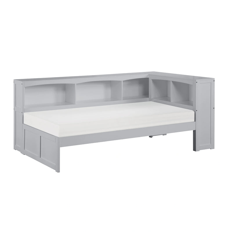 Orion-(3) Twin Bookcase Corner Platform Bed image