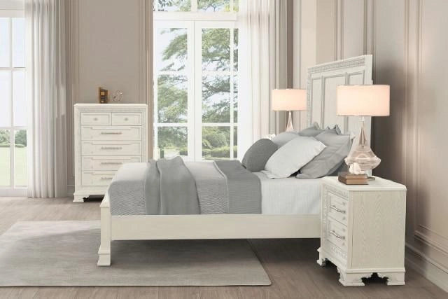 Stella Mia 4 Pc 5 Pc Queen Bedroom Set White