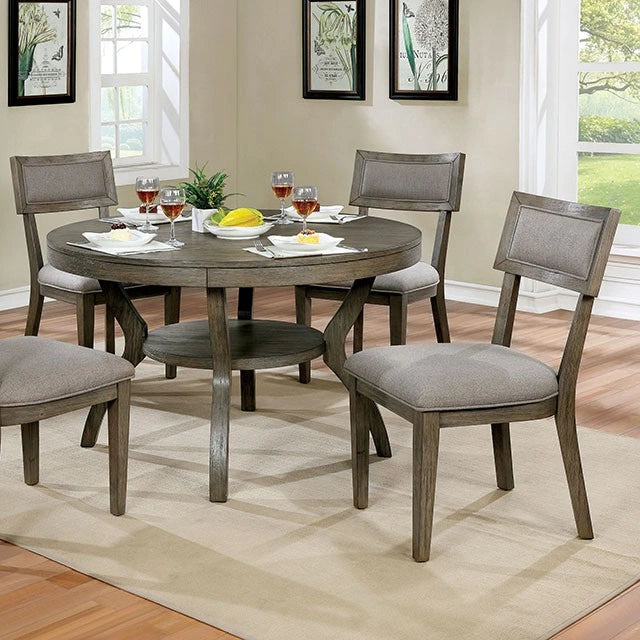 Leeds Gray Round Dining Table