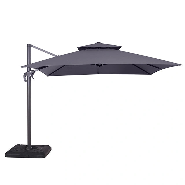 Hero 10 Ft Square Umbrella w/ Double Top + 37" Large Base