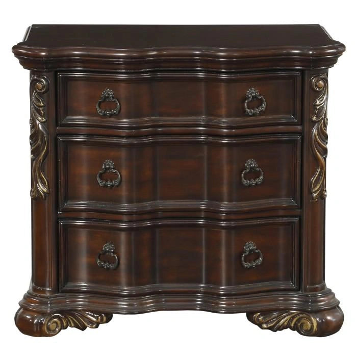 Royal Highlands 3 Drawer Nightstand in Rich Cherry 1603-4