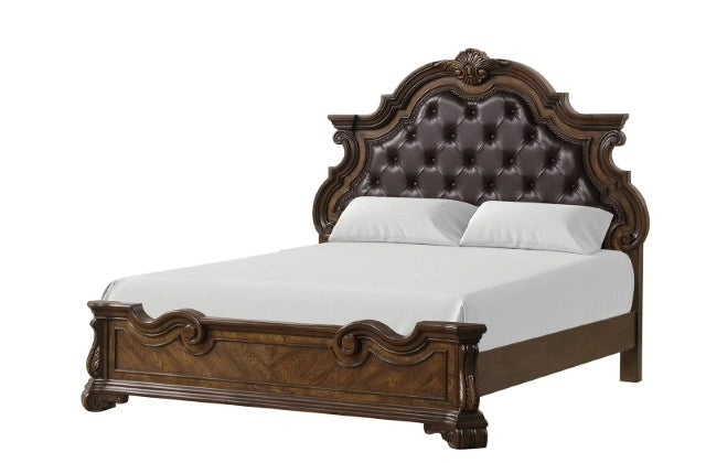 Leovanni 4 Pc Queen Bedroom Set Brown