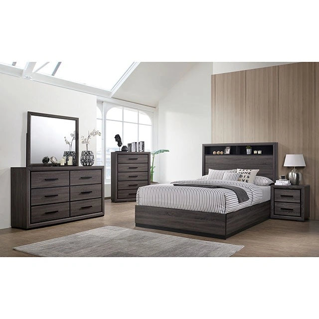 Conwy Gray Cal.King, E,King, & Queen Bed