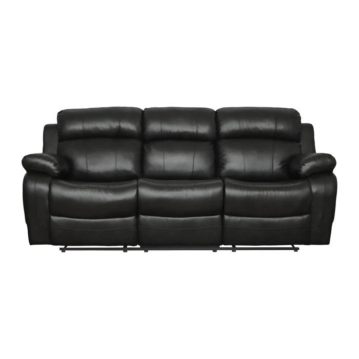 Marille Double Reclining Sofa in Black