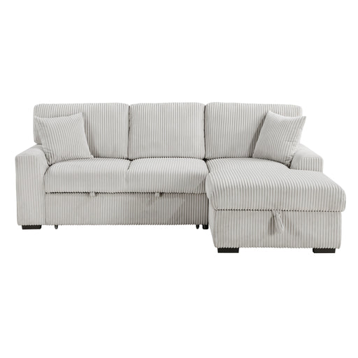 Marsh-(2)2-Piece Sectional with Pull-out Bed, Right Chaise and Hidden Storage image