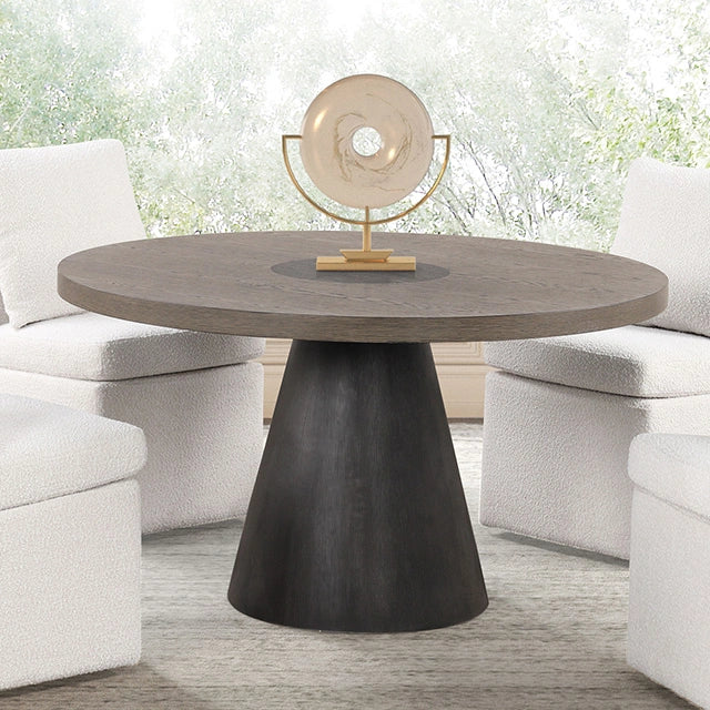 Broager 5 Pc Dining Table Set (White Caster Chairs) Rustic Oak