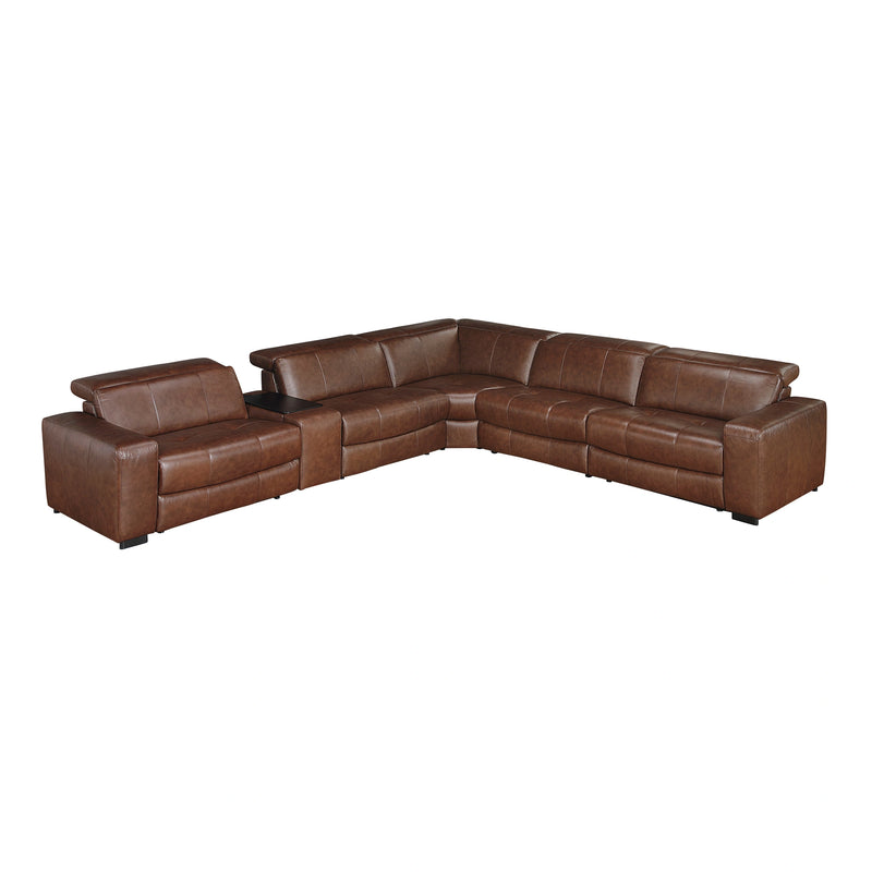 Sutton-(6)6-Piece Modular Power Reclining Sectional with Power Headrests and Charging Ports image