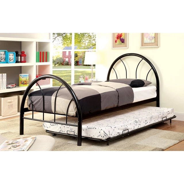 Rainbow Full Bed Black, White, Silver, Black, & Green