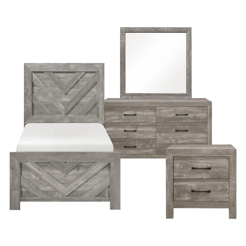 Corbin 4 & 5 PieceTwin Bed Set Gray image