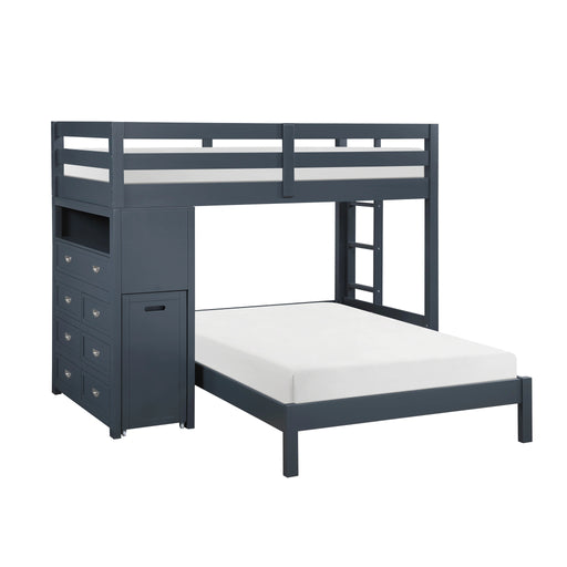 Sloane-(6) Twin/Full Loft Bunk Bed with Chest and Hidden Desk image
