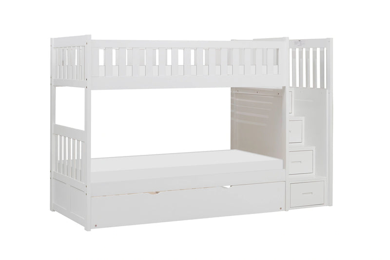 Galen-(5) Twin/Twin Step Bunk Bed with Twin Trundle image