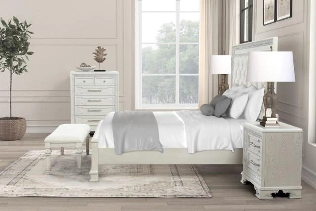 Stella Mia Bed White & White